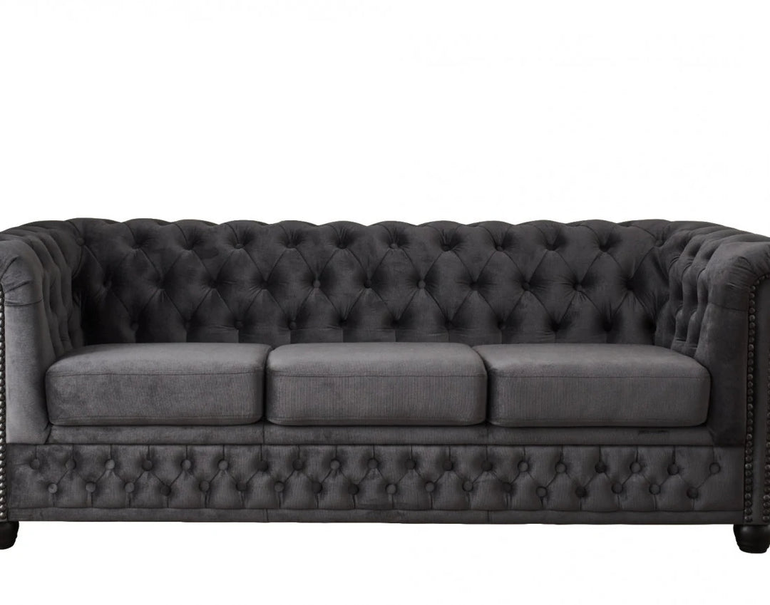 Canapé BESTMOBILIER William Chesterfield droit fixe
