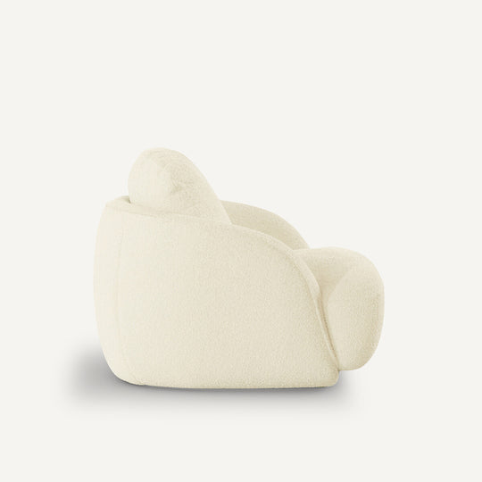 Fauteuil boule XL tissu bouclette, Alpine AM.PM
