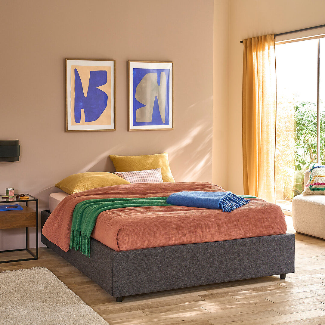 Lit coffre 140x190cm avec sommier relevable, Papilla La Redoute Interieurs