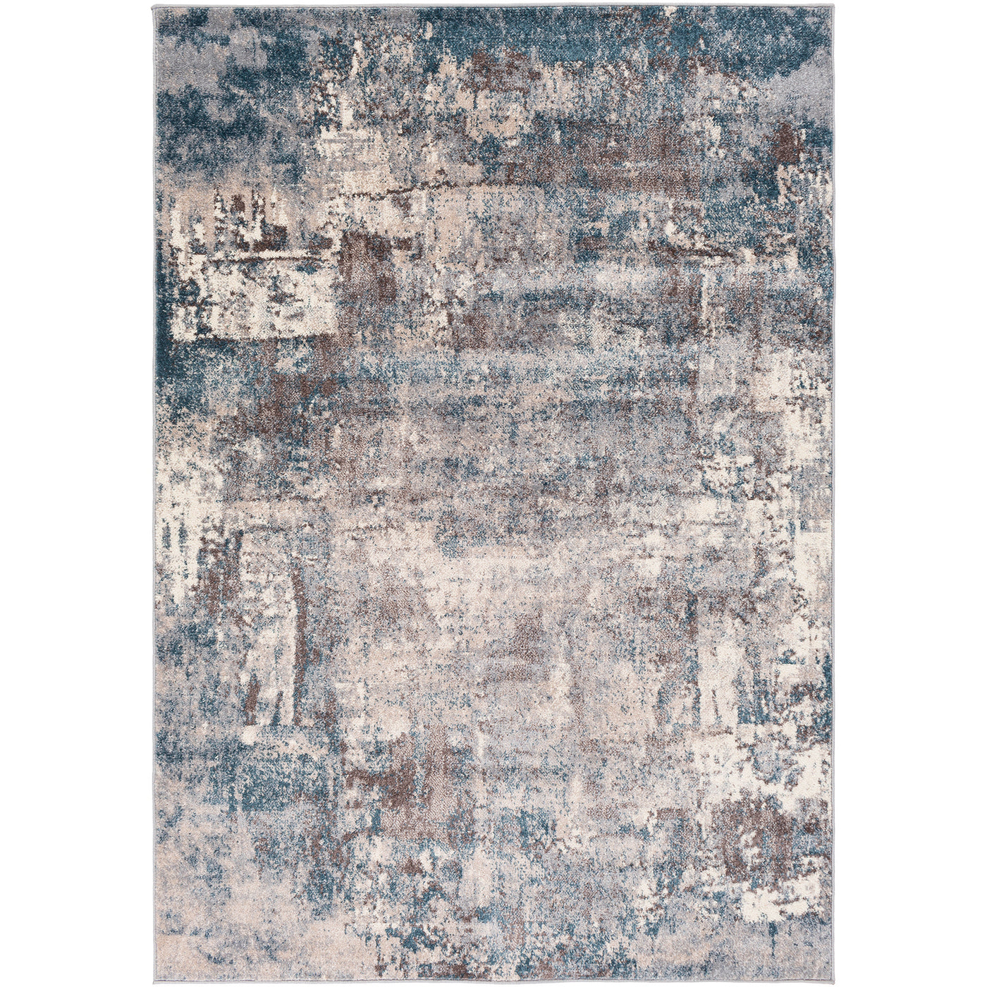 Tapis Abstrait Moderne Bleu/Gris Miami