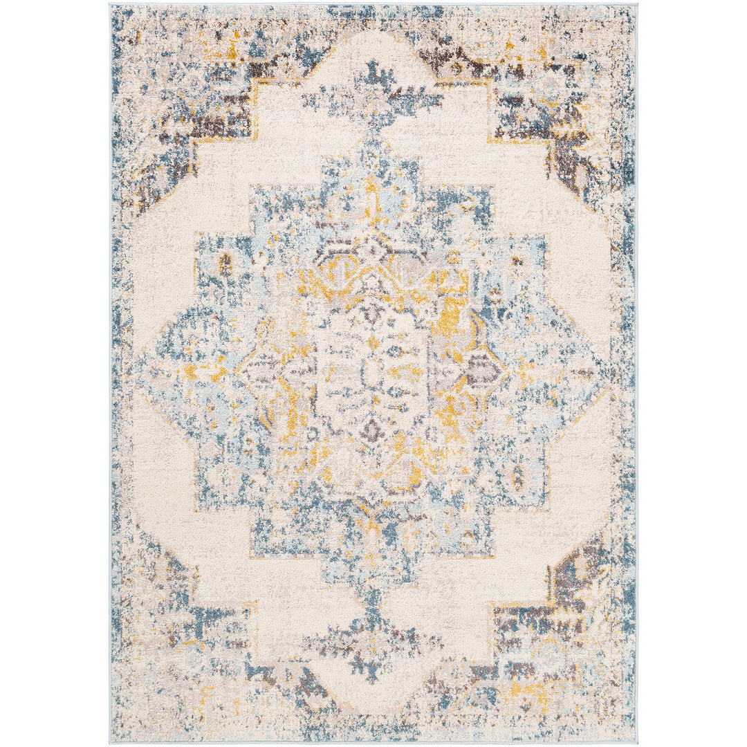 Tapis Vintage Oriental Gris/Jaune Agra