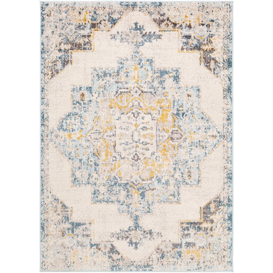 Tapis Vintage Oriental Gris/Jaune Agra