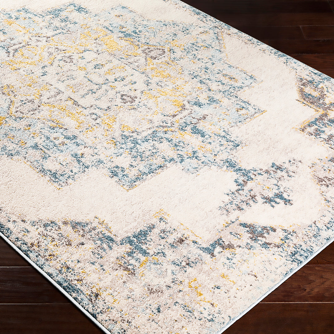 Tapis Vintage Oriental Gris/Jaune Agra