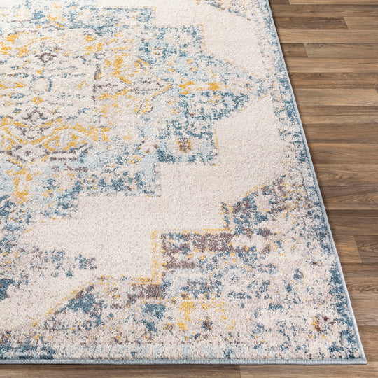 Tapis Vintage Oriental Gris/Jaune Agra