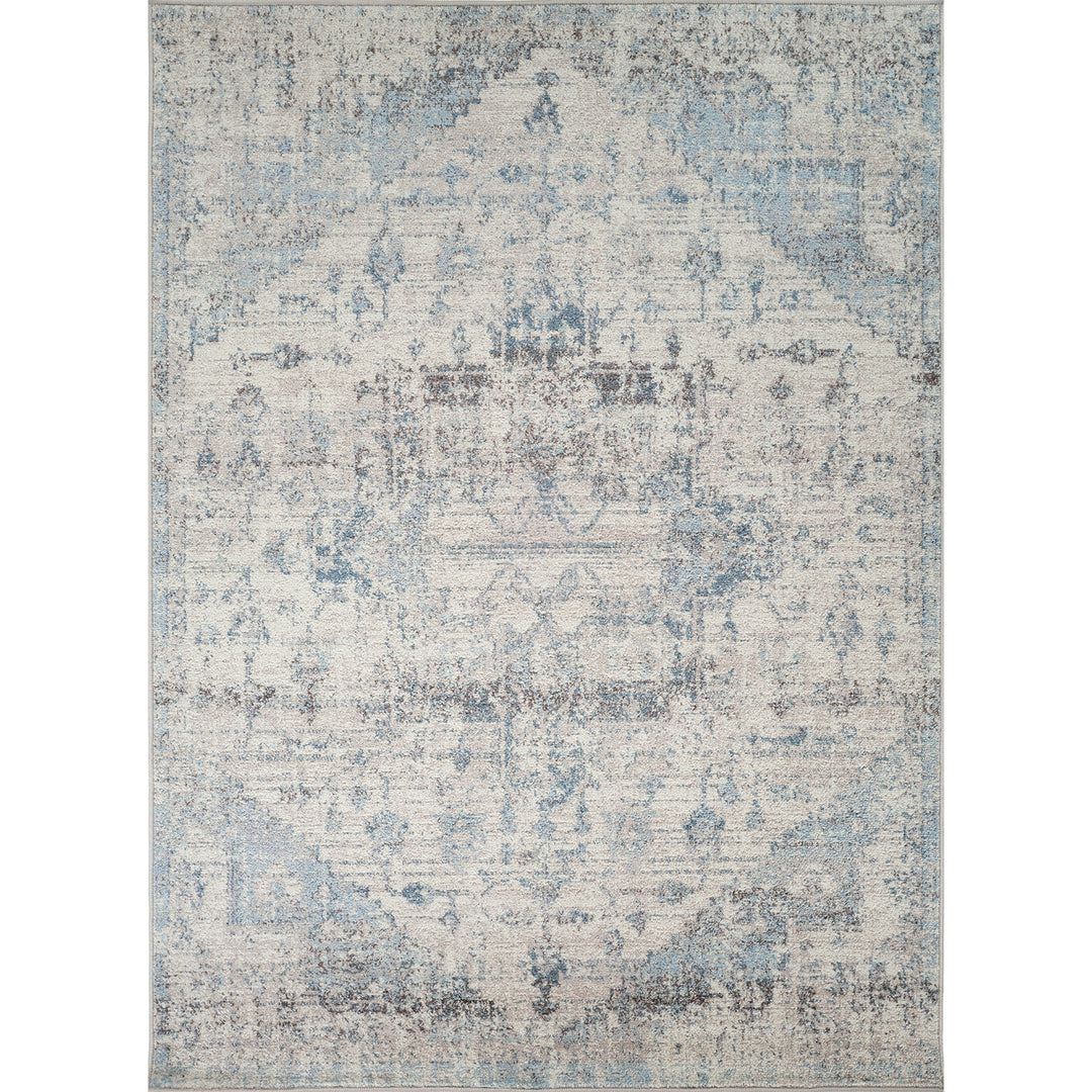 Tapis Vintage Oriental Ivoire/Bleu Tampa