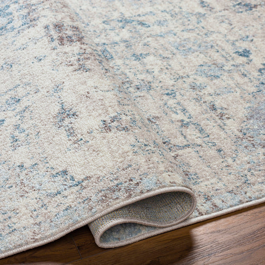 Tapis Vintage Oriental Ivoire/Bleu Tampa