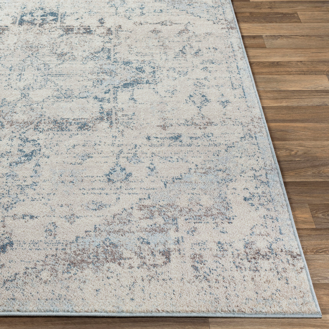 Tapis Vintage Oriental Ivoire/Bleu Tampa