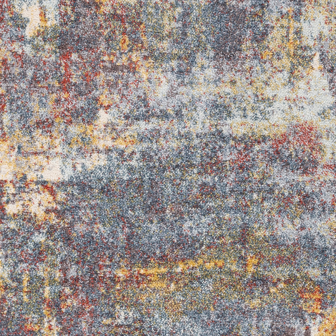 Tapis Abstrait Moderne Multicolore/Bleu Miami