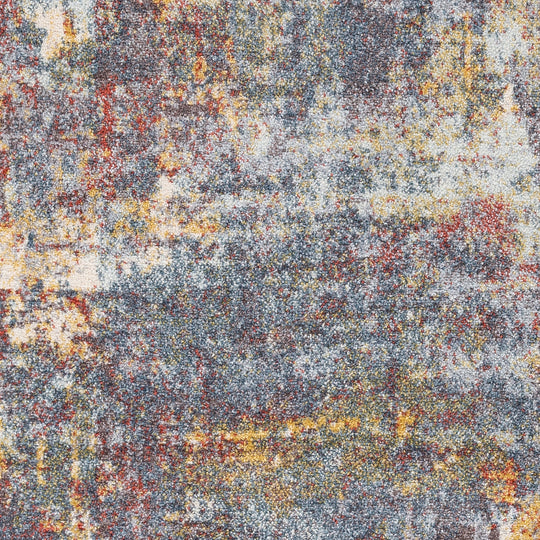 Tapis Abstrait Moderne Multicolore/Bleu Miami