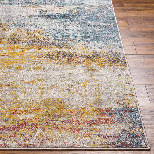 Tapis Abstrait Moderne Multicolore/Orange Sarasota