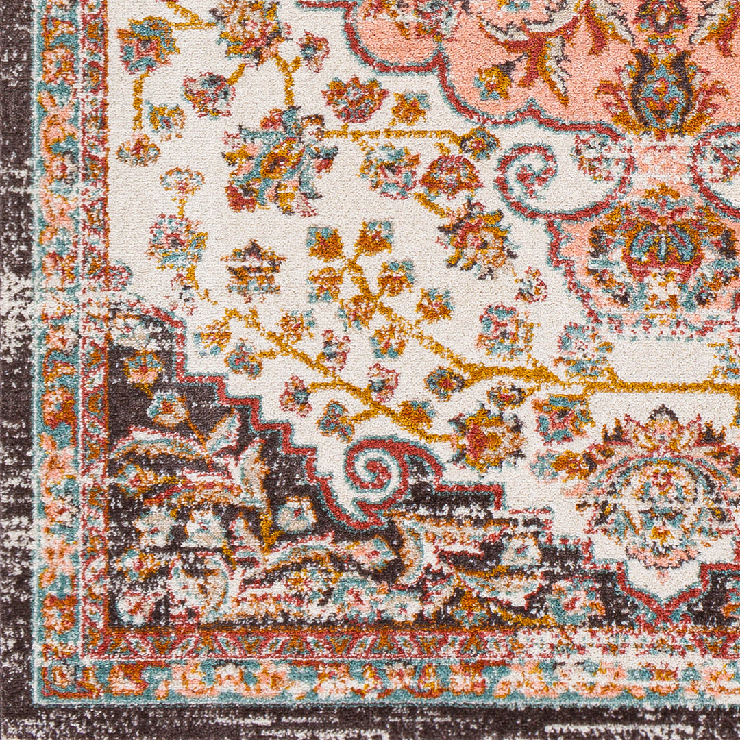 Tapis Vintage Oriental Rose/Blanc Bray