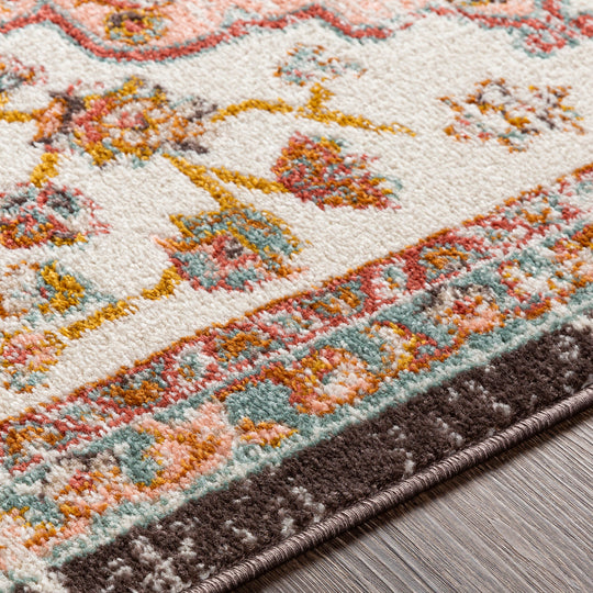 Tapis Vintage Oriental Rose/Blanc Bray