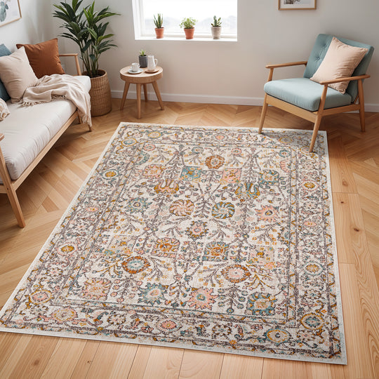 Tapis Vintage Wcklow Oriental Rose/Blanc
