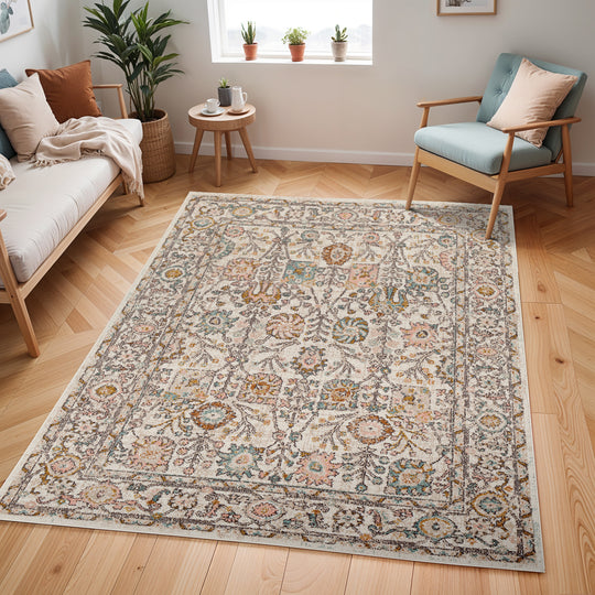 Tapis Vintage Wcklow Oriental Rose/Blanc