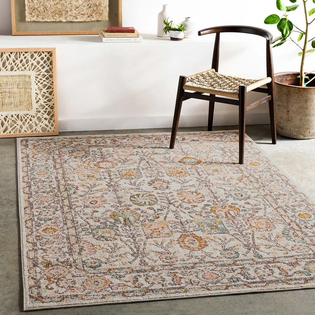 Tapis Vintage Wcklow Oriental Rose/Blanc