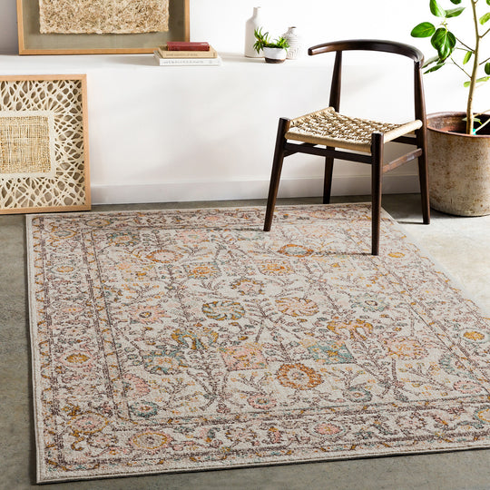 Tapis Vintage Wcklow Oriental Rose/Blanc