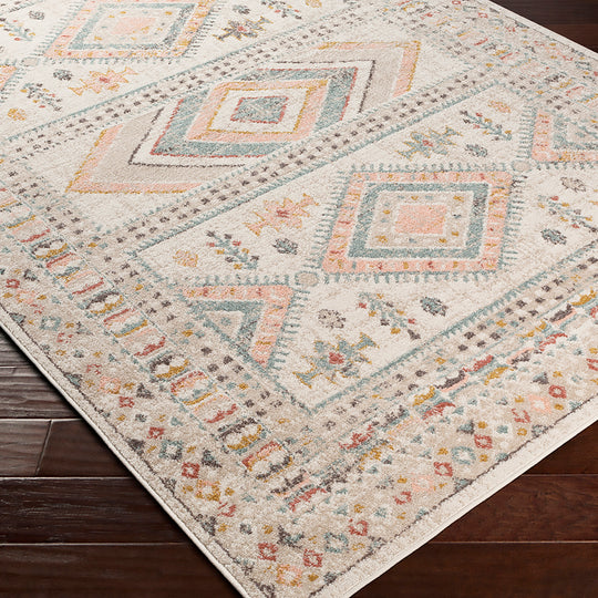 Tapis de Couloir Scandinave Bohème Multicolore/Rose Jaipur