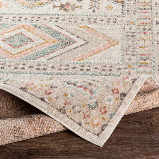 Tapis de Couloir Scandinave Bohème Multicolore/Rose Jaipur