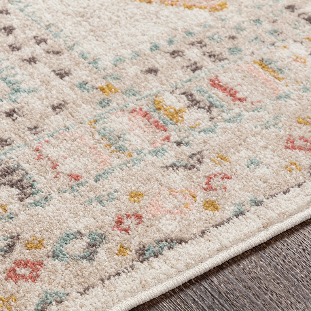 Tapis Rond Scandinave Bohème Multicolore/Rose Rond Jaipur