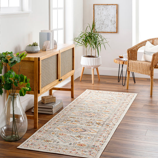 Tapis de Couloir Scandinave Bohème Multicolore/Rose Jaipur