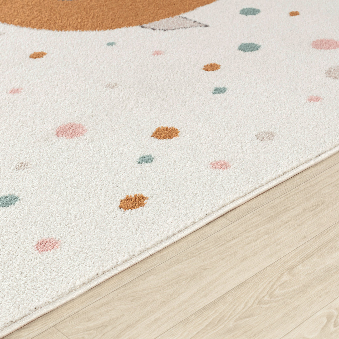 Tapis Enfant Oiseaux Jaune/Bleu/Marron Breda