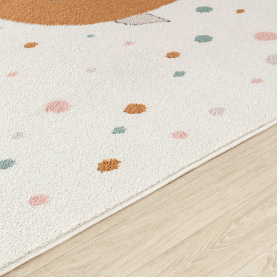 Tapis Enfant Oiseaux Jaune/Bleu/Marron Breda