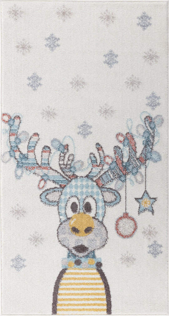Tapis Enfant Caribou Multicolore/Bleu Boone