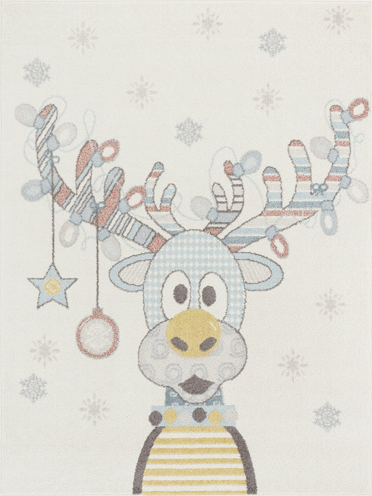 Tapis Enfant Caribou Multicolore/Bleu Boone