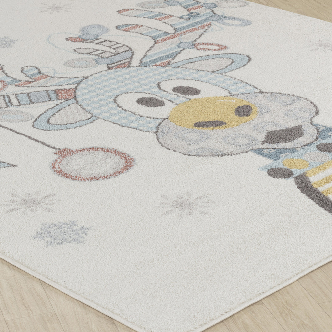 Tapis Enfant Caribou Multicolore/Bleu Boone