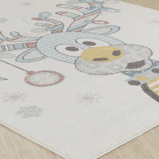 Tapis Enfant Caribou Multicolore/Bleu Boone
