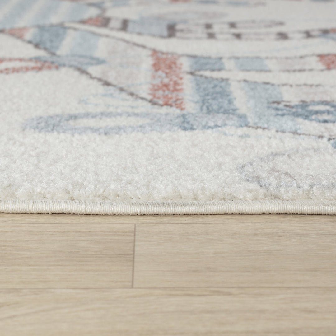 Tapis Enfant Caribou Multicolore/Bleu Boone
