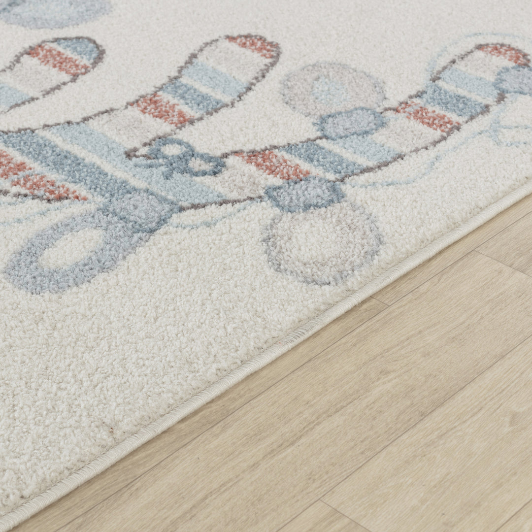 Tapis Enfant Caribou Multicolore/Bleu Boone