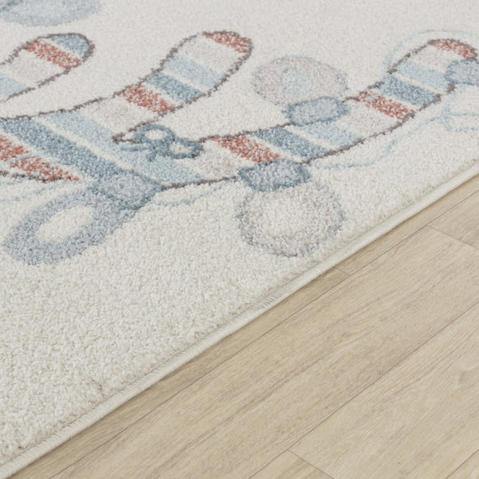 Tapis Enfant Caribou Multicolore/Bleu Boone