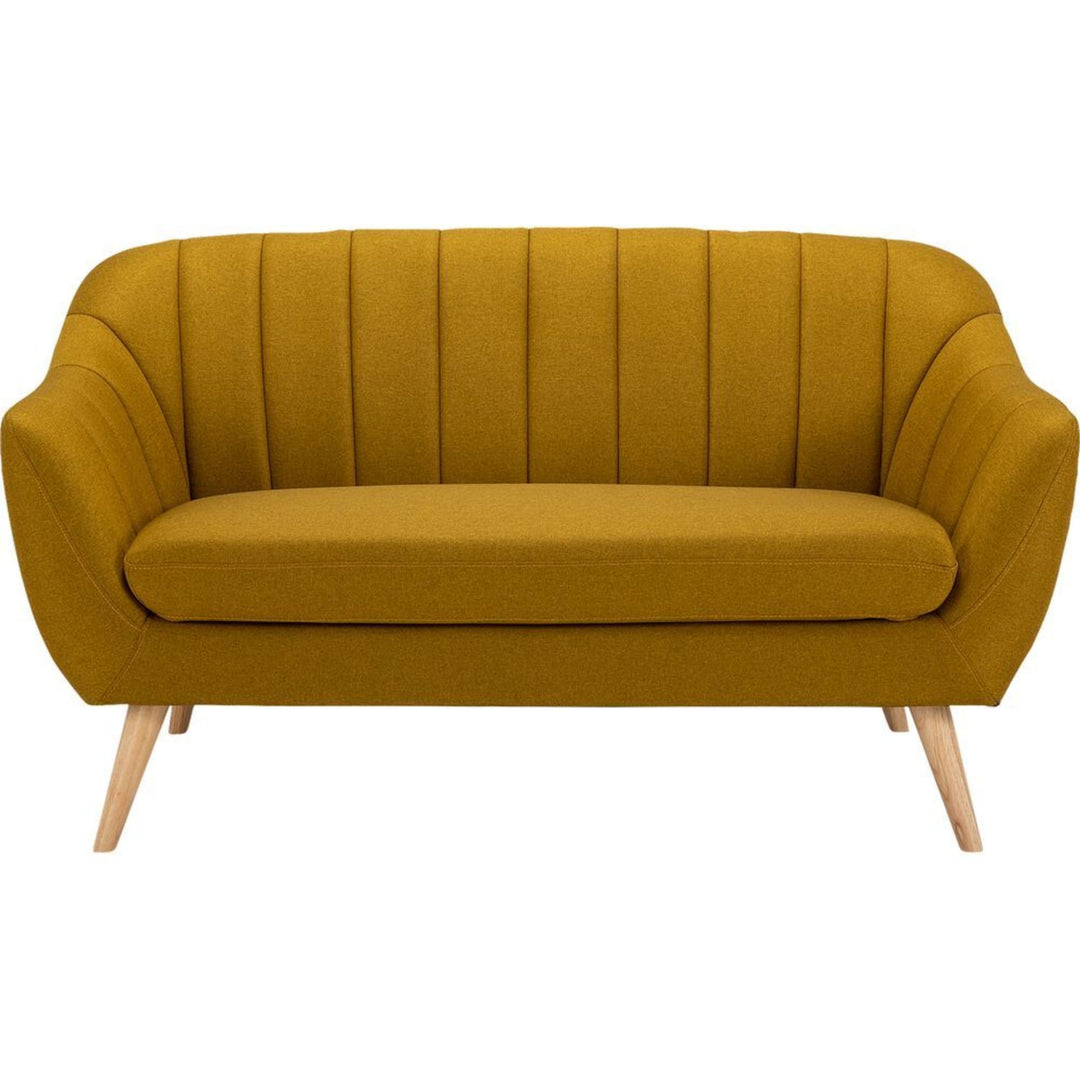Canapé ALINEA Shell 2 places en tissu jaune argan