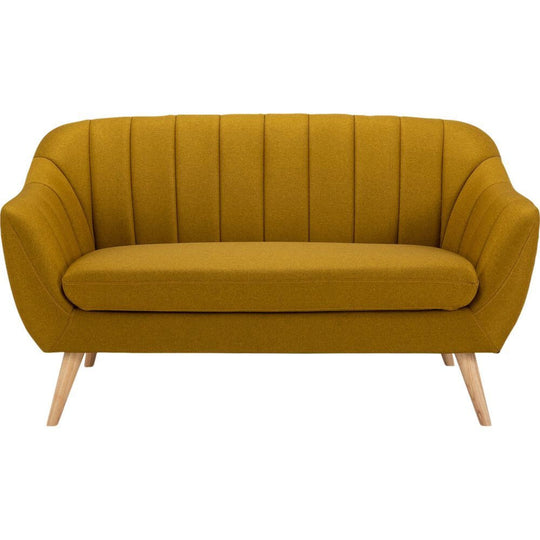 Canapé ALINEA Shell 2 places en tissu jaune argan