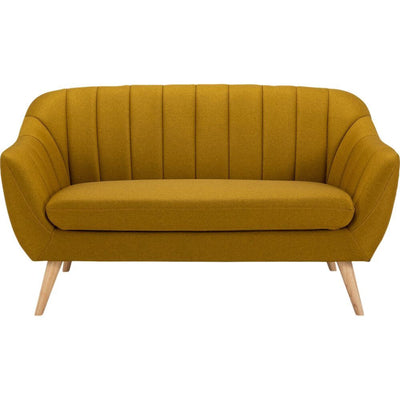 Canapé ALINEA Shell 2 places en tissu jaune argan