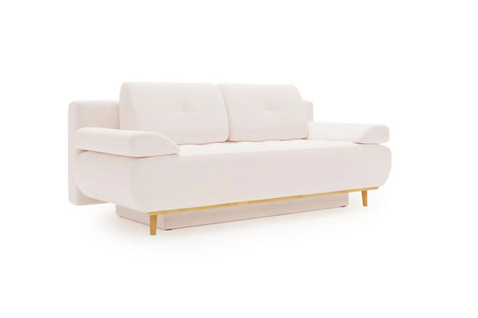 Canapé velours CASANOVA Amaro beige — photo produit