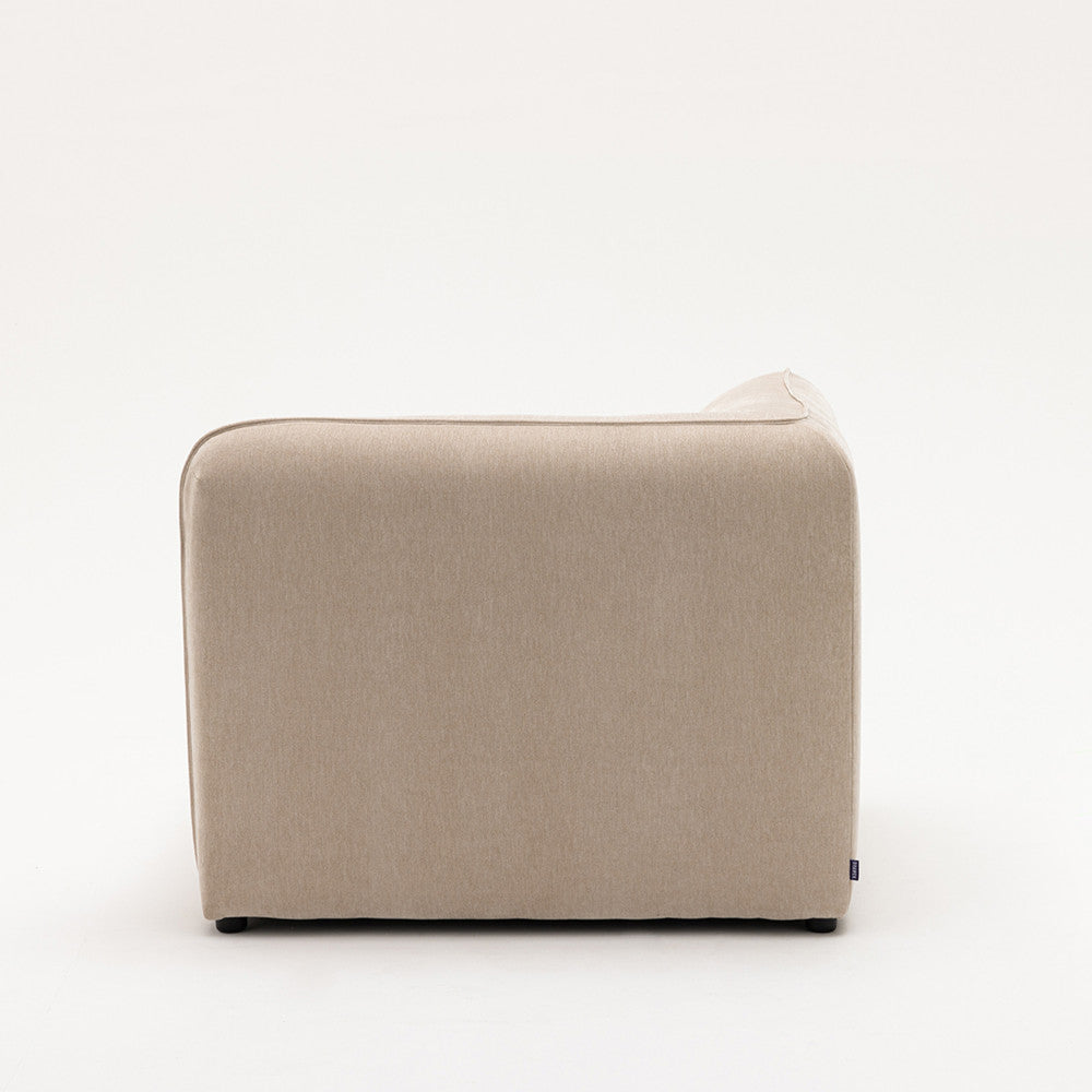 Canapé DRAWER modulable en tissu ecru Noor