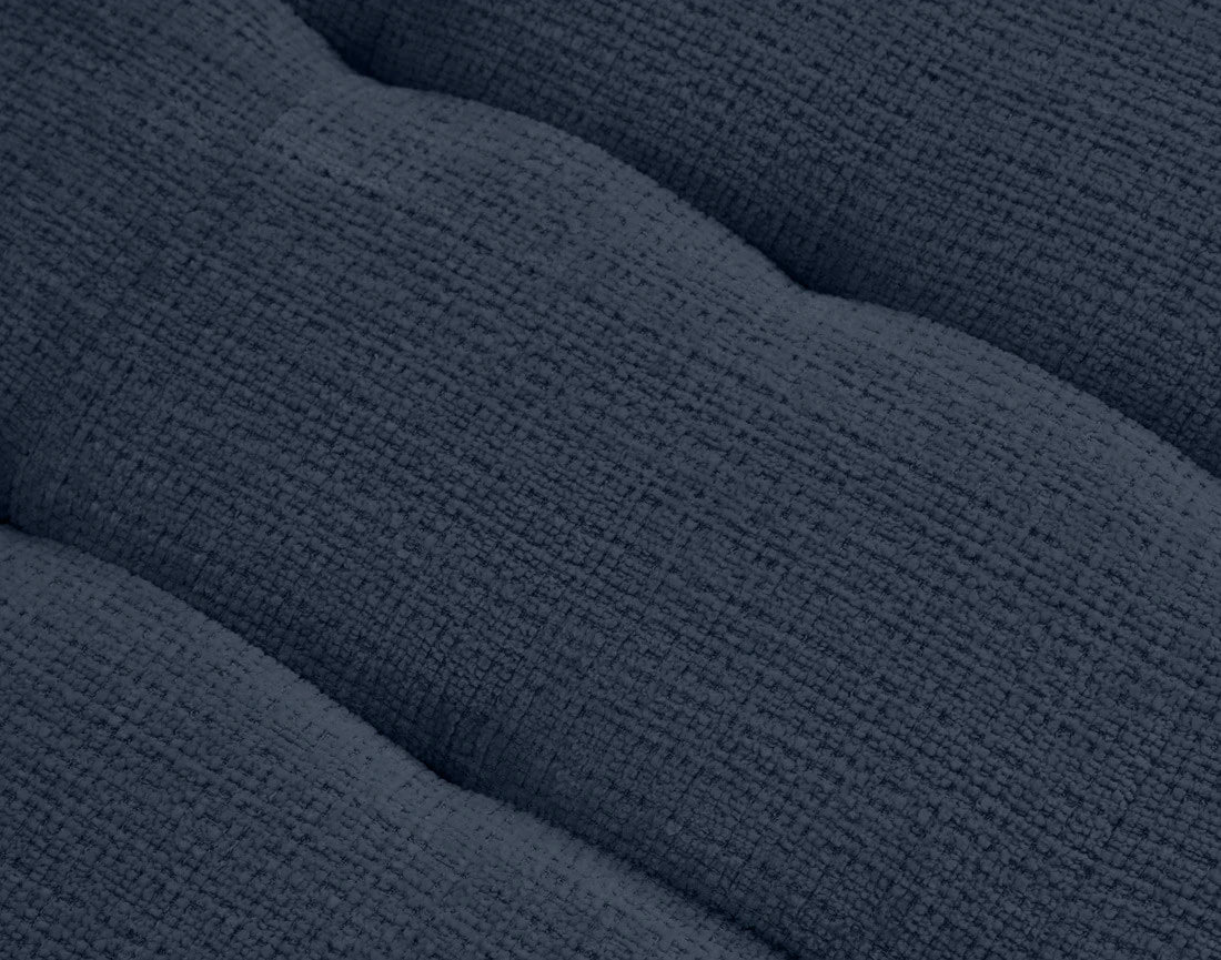 Canapé panoramique convertible  d'angle gauche BEST MOBILIER Anna 7 places avec coffre en velours texturé bleu — photo produit