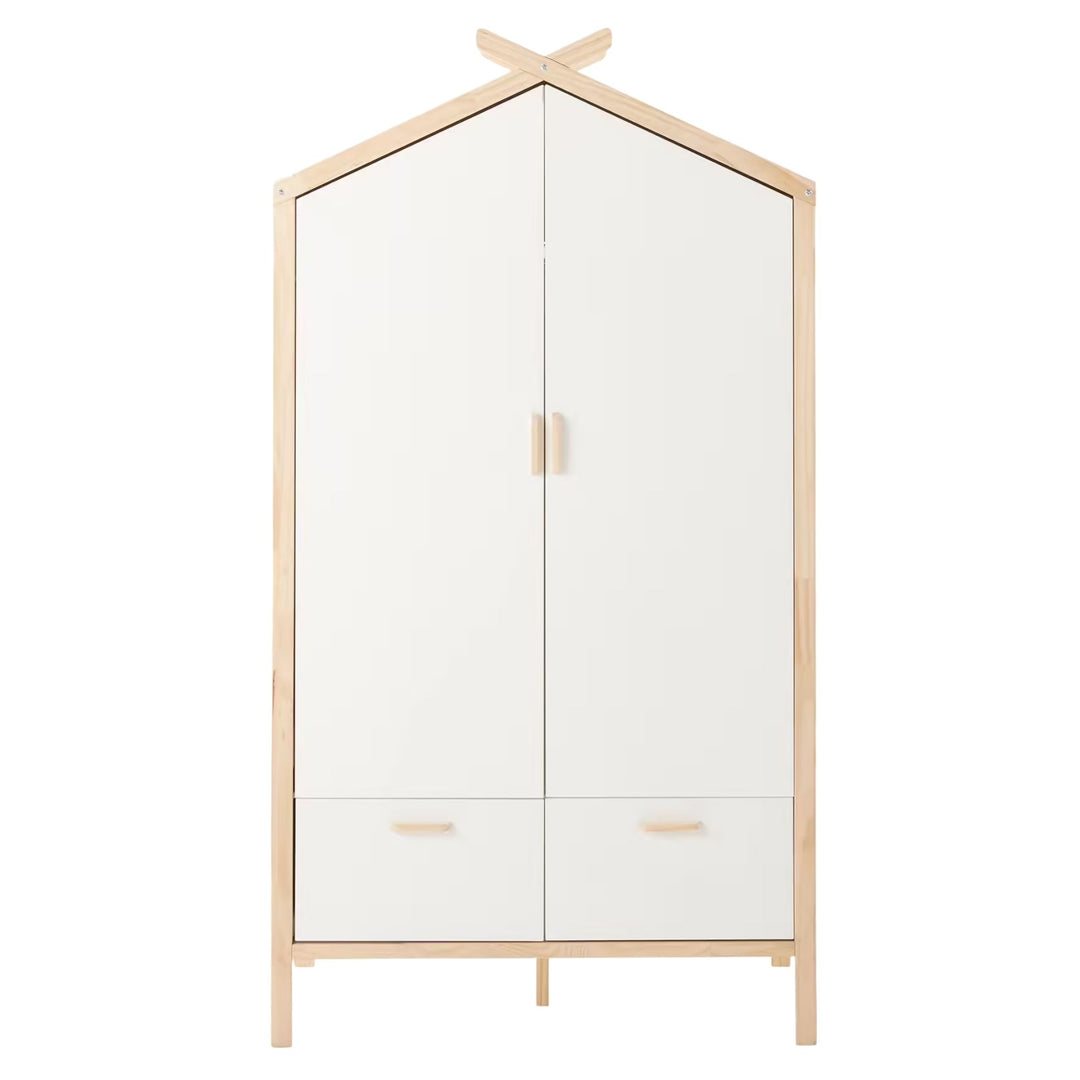 Armoire cabane VERTBAUDET Robinson blanc mate