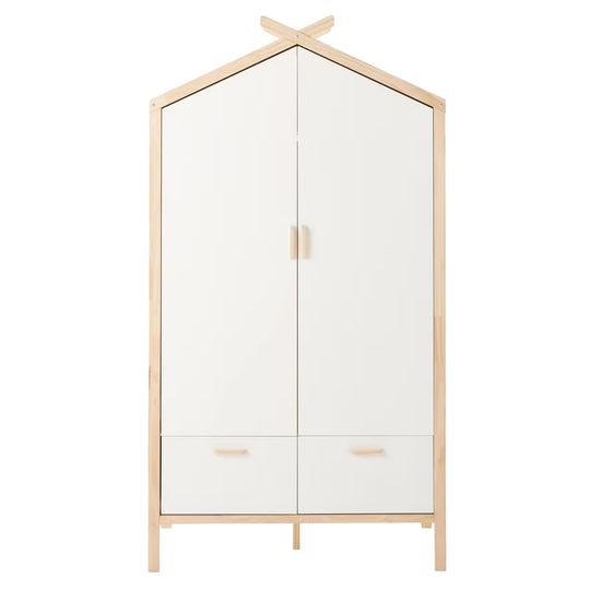 Armoire cabane VERTBAUDET Robinson blanc mate