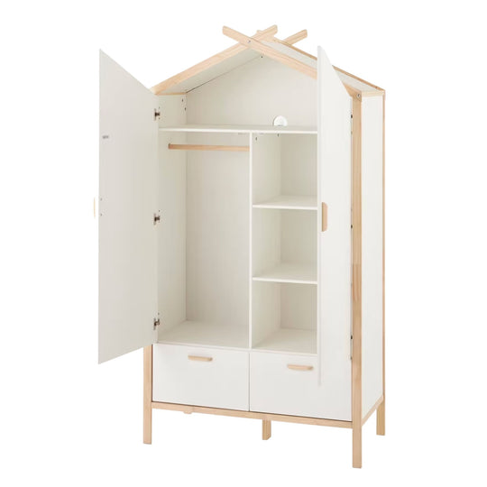 Armoire cabane VERTBAUDET Robinson blanc mate