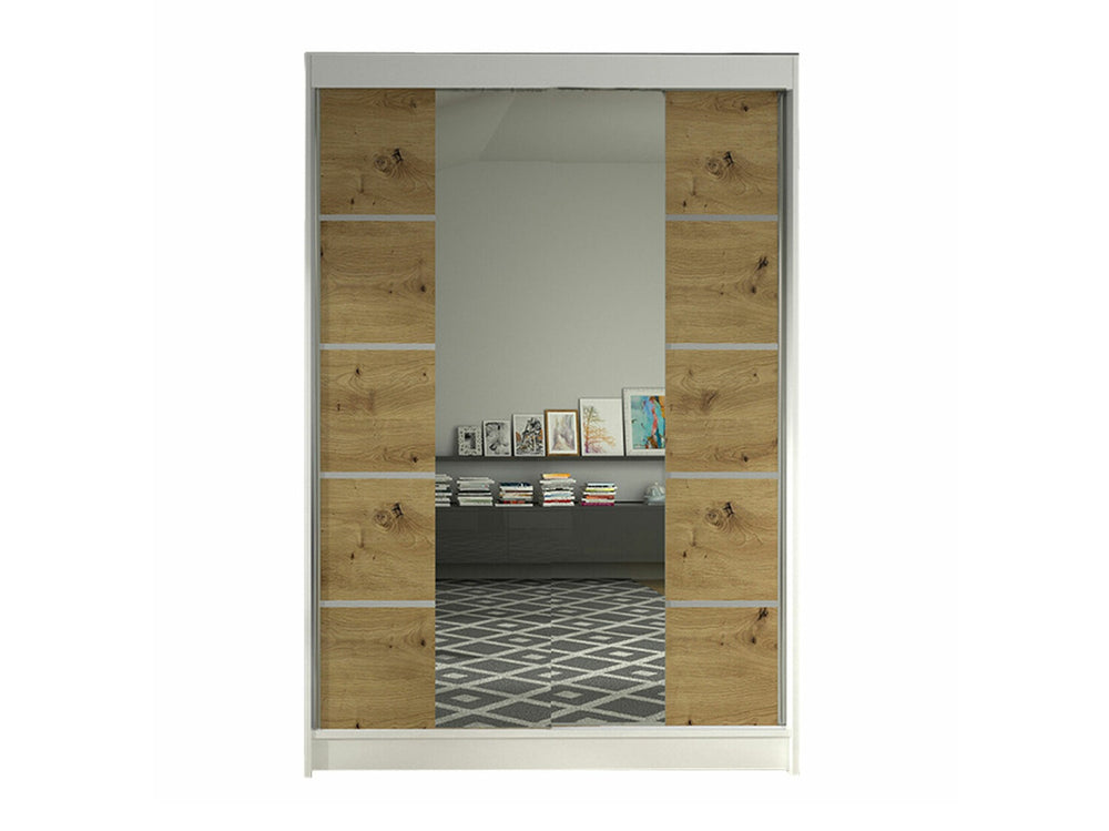 Armoire MOBILIER 1 Closico 151 (Blanc + Chêne Artisan)