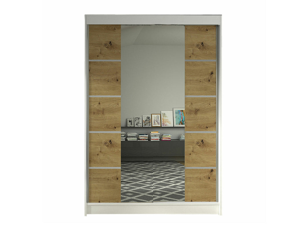 Armoire MOBILIER 1 Closico 151 (Blanc + Chêne Artisan)