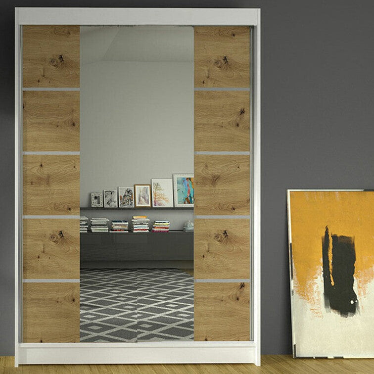 Armoire MOBILIER 1 Closico 151 (Blanc + Chêne Artisan)
