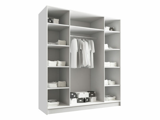 Armoire MOBILIER 1 Closico 192 (Blanc + Noir)