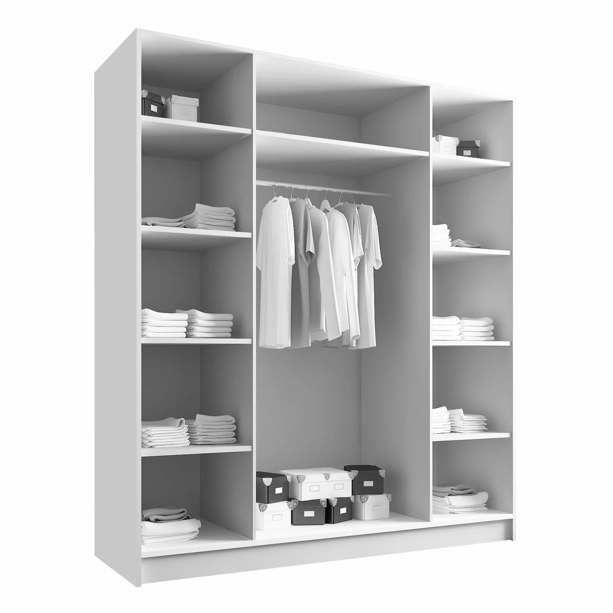 Armoire MOBILIER 1 Closico Navor I (Cachemire + Noir)