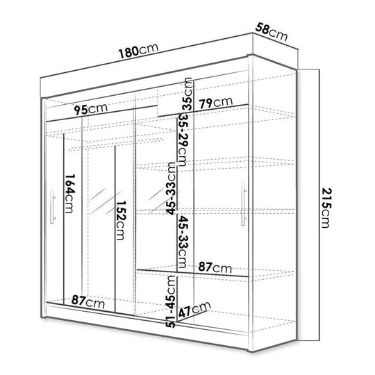 Armoire MOBILIER1 Closico Pallor II Sonoma chêne