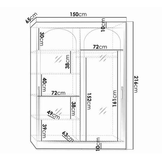 Armoire MOBILIER 1 Toledo 131 (Cachemire)
