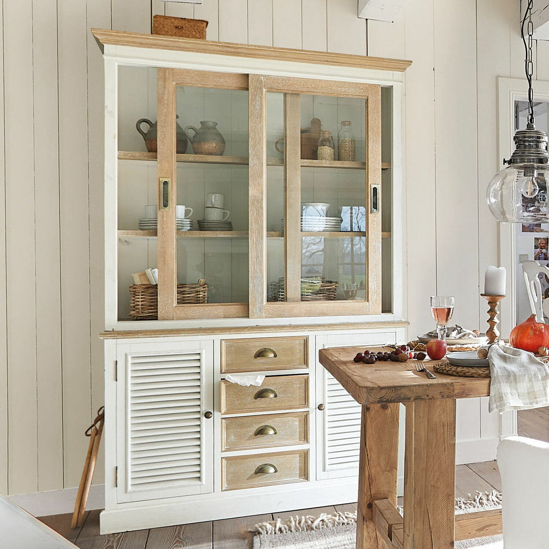 Armoire LOBERON Moosehide blanc et marron — photo produit